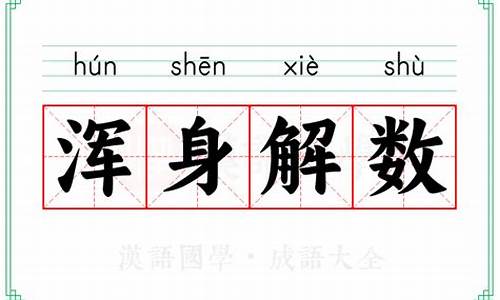 浑身解数的意思-浑身解数的意思解释