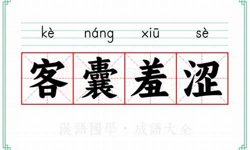 客囊羞涩的意思-客囊空薏苡,春色自蔷薇翻译