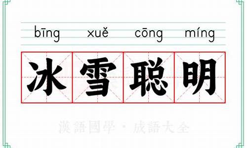 冰雪聪明的意思和造句-冰雪聪明的近义词