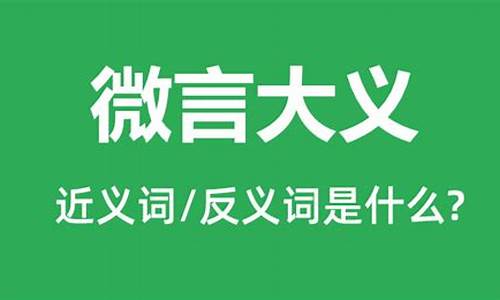 微言大义是什么意思是什么-微言大义是什么意思解释