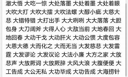 以大开头的成语比喻像在大海里捞针一样极难找到-以大开头的成语