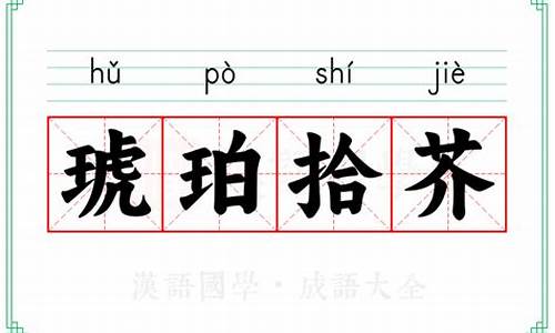 琥珀拾芥成语故事-琥珀拾芥的意思