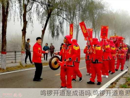 鸣锣开道是成语吗,鸣锣开道意思