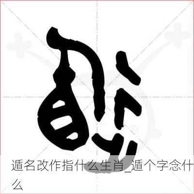 遁名改作指什么生肖_遁个字念什么