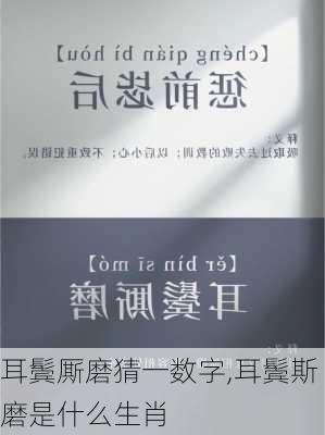 耳鬓厮磨猜一数字,耳鬓斯磨是什么生肖