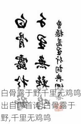 白骨露于野千里无鸡鸣出自哪首诗,白骨露于野,千里无鸡鸣