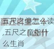 五尺之僮怎么读,五尺之童指什么生肖