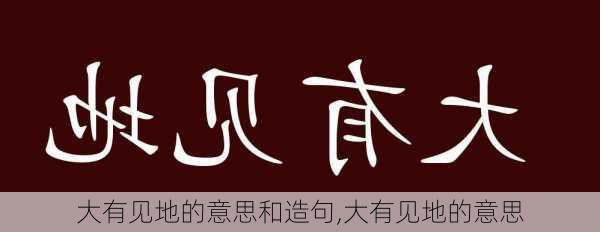 大有见地的意思和造句,大有见地的意思