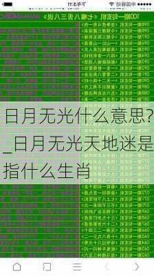 日月无光什么意思?_日月无光天地迷是指什么生肖