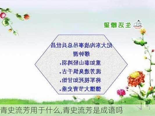 青史流芳用于什么,青史流芳是成语吗