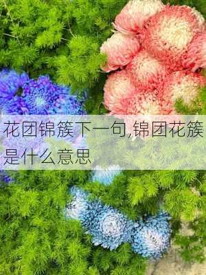 花团锦簇下一句,锦团花簇是什么意思