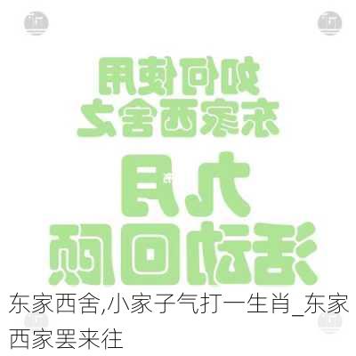 东家西舍,小家子气打一生肖_东家西家罢来往