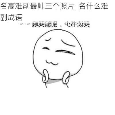 名高难副最帅三个照片_名什么难副成语