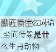 坐而待什么成语,坐而待毙是什么生肖动物