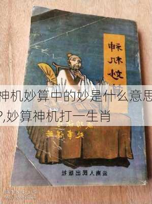 神机妙算中的妙是什么意思?,妙算神机打一生肖