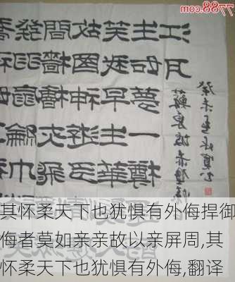 其怀柔天下也犹惧有外侮捍御侮者莫如亲亲故以亲屏周,其怀柔天下也犹惧有外侮,翻译