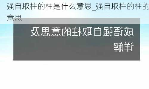 强自取柱的柱是什么意思_强自取柱的柱的意思