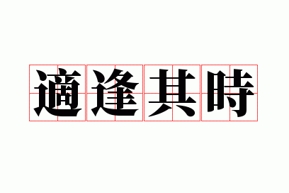 适逢其时的适是什么意思,适逢其会翻译