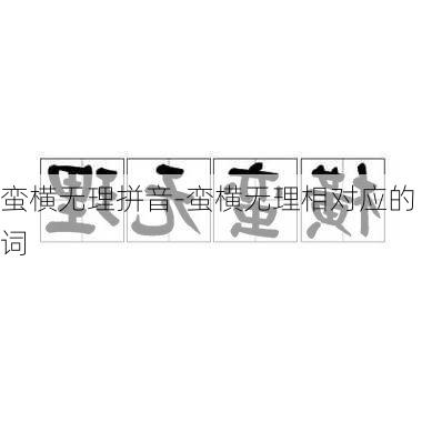 蛮横无理拼音-蛮横无理相对应的词