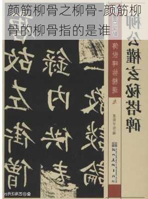 颜筋柳骨之柳骨-颜筋柳骨的柳骨指的是谁